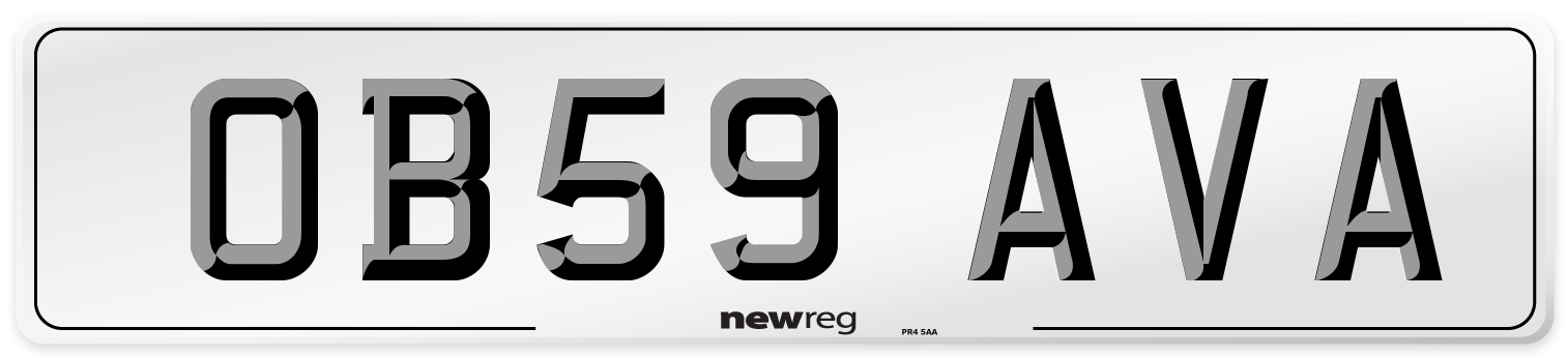 OB59 AVA Number Plate from New Reg
